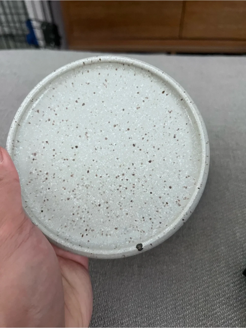 Handmade Ceramic Coasters - Speckled White & Sage Green